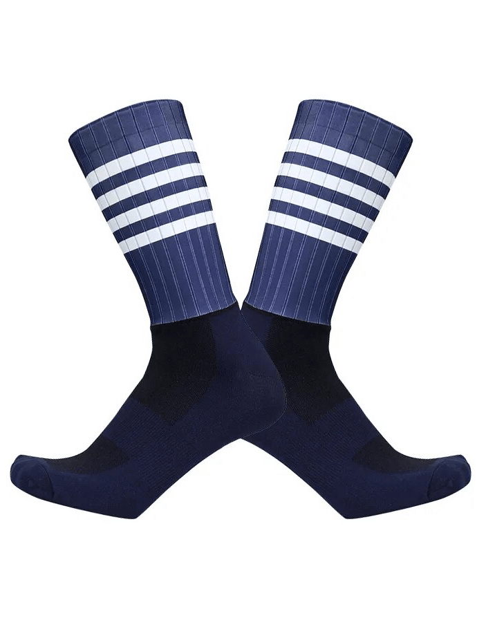 Unisex seamless knee-high socks with anti-slip strips, perfect for cycling and high intensity sports. SF1562 sports accessory.